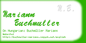 mariann buchmuller business card